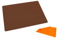 Mata silikonowa do ciasta 60x50x0,08cm pomarańczowy / brązowy /