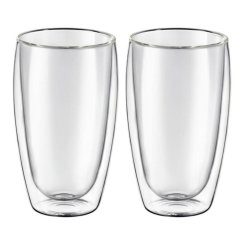 Pohár sklo dvojstenny MIA 450ml sada 2ks
