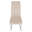 Jídelní židle, béžová Dulux Velvet látka/chrom, SALOMA NEW