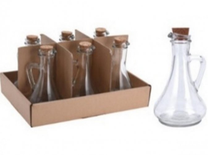 Glasflasche + Korkstopfen 300 ml Essig/Öl