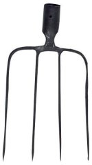 Gabeln mit 4 Zinken geschmiedet, schwarz lackiert, ohne Griff, MacHook