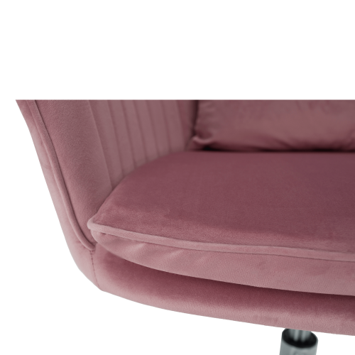 Uredska stolica, ružičasta Velvet tkanina/krom, KLIAN