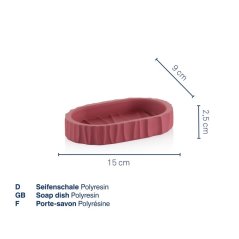 Miska na mydlo Merida polyresin petrol 15,0x9,0x2,5cm