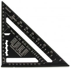 Trikraki aluminijasti kvadrat z nastavkom, metrične in palčne mere, 175 mm, MAR-POL