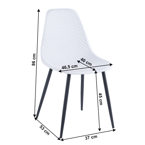Krzesło do jadalni, biały, TEGRA TYP 2