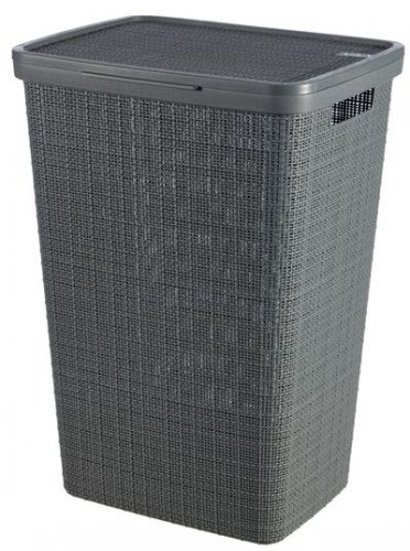 Curver® JUTE-Korb, 58 Liter, grau, 34x43x60 cm, für Wäsche, Wäsche