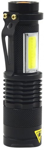Svietidlo Strend Pro Flashlight NX1040, 3 W, 70+65 lm, s bočným svetlom, Zoom, 1xAA, sellbox 12 ks