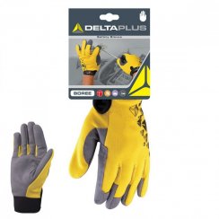 Mănuși combinate, textil-piele artificială BOREE galben/negru 9