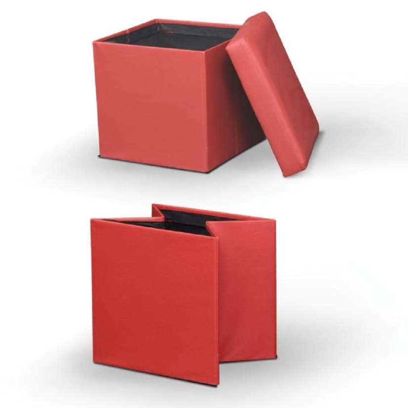 Klapphocker, Kunstleder rot, TELA NEU