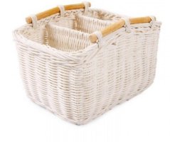 RATAN košara s pretincima 23x16x13/15 cm