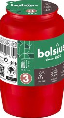 Bolsius utántöltő, 50 h, 57x94 mm, sable, piros, olaj