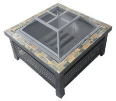 Kvadratno čelično ognjište s oblogom 76x76 cm GARDENKUS
