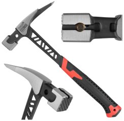 Kladivo tesárske MONOBLOK s antivibračnou rukoväťou 600 g, GEKO