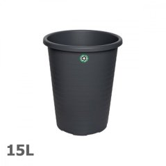 Coș de hârtie 15L din plastic ECO, gri