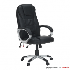 Krzesło biurowe z funkcją masażu, czarne, TYLER UT-C2652M