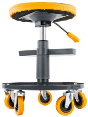 Scaun rotund cu roți de deplasare, înălțimea șezutului 40-52 cm, POWERMAT