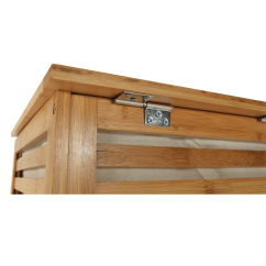 Wäschekorb, lackierter Bambus/Beige, BASKET