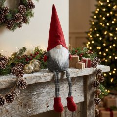 Dekoracia MagicHome Vianoce, Škriatok, hompáľajúci, 40 cm