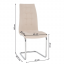 Krzesło do jadalni, beżowa tkanina Dulux Velvet/chrom, SALOMA NEW
