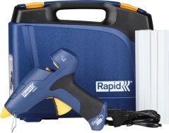 RAPID CG270 pisztoly, 10 db pálca, tok, vezeték nélküli mód, olvadékragasztó pisztoly, hot melt, 12 mm-es olvadékpálcákhoz