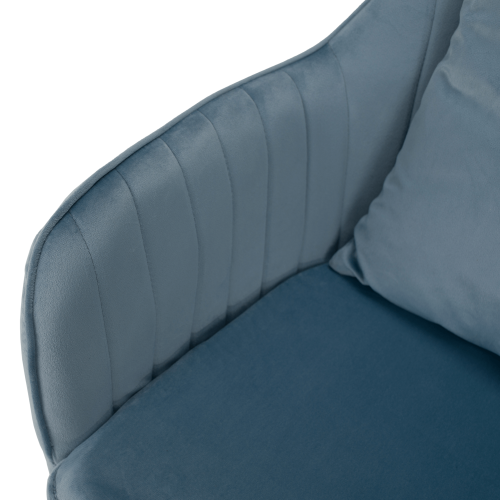 Krzesło biurowe, niebieski Tkanina Velvet/chrom, KLIAN