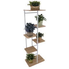 Virágállvány, fehér/sonoma tölgy, LEDOR TYPE 2 (akció)