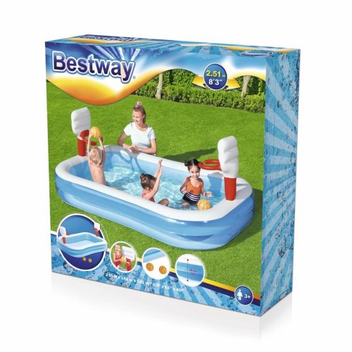 Bestway® 54122 medence, kosárlabda, gyermek, felfújható, 2,51x1,68x1,02 m