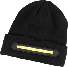 Čiapka Strend Pro beanie, 40x LED, čierna, akrylové vlákna, 750 mAh batéria