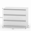 Komoda s 3 ladice, bijela, HANY NEW 003