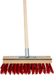 Metla Geco U300.3, 300 mm, cestna metla z ročajem, s kovinskim strgalom