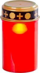 Svijeća MagicHome TG-10, sa LED svijećom, za grob, crvena, 12 cm, dio pakiranja 2xAA (akce)