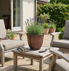 Strend Pro Blumentopf, Metalleffekt, Kupferoptik, 25x30 cm (akce)