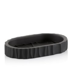 Miska na mydlo Merida polyresin čierna 15,0x9,0x2,5cm