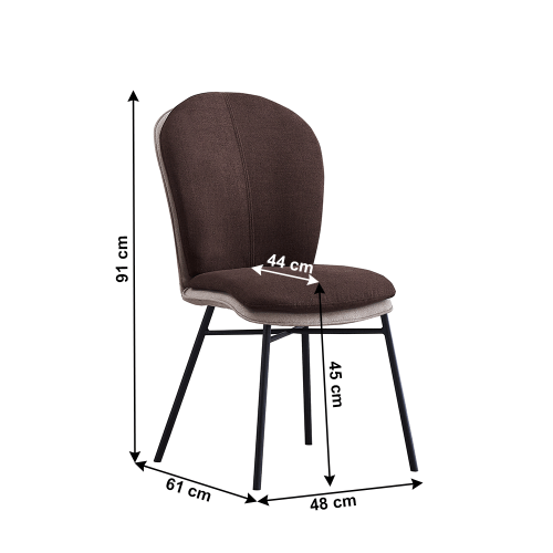 Jídelní židle, terakota/tmavě šedá, KIMEA