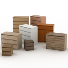 Komoda s 5 ladica, bijela, HANY NEW 005