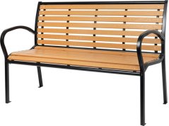 Vrtna klupa KIMBRA, 120x41x82 cm, čelik/plastika