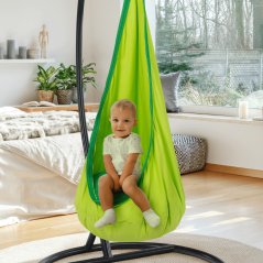 Závesné hojdacie kreslo, zelená, SIESTA TYP 1