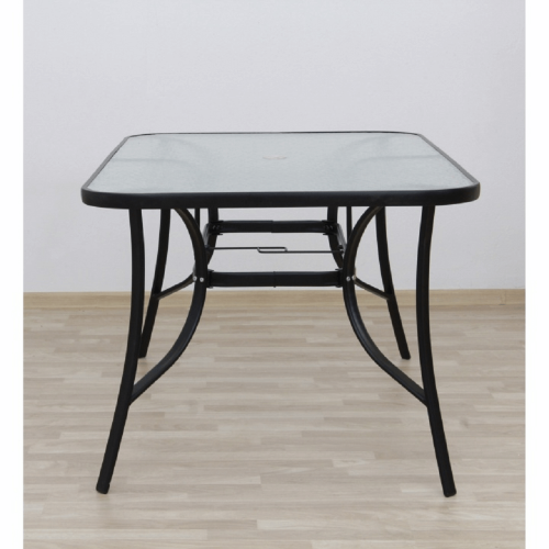 Stół do jadalni, szkło hartowane/stal, 150x90 cm, PASTER