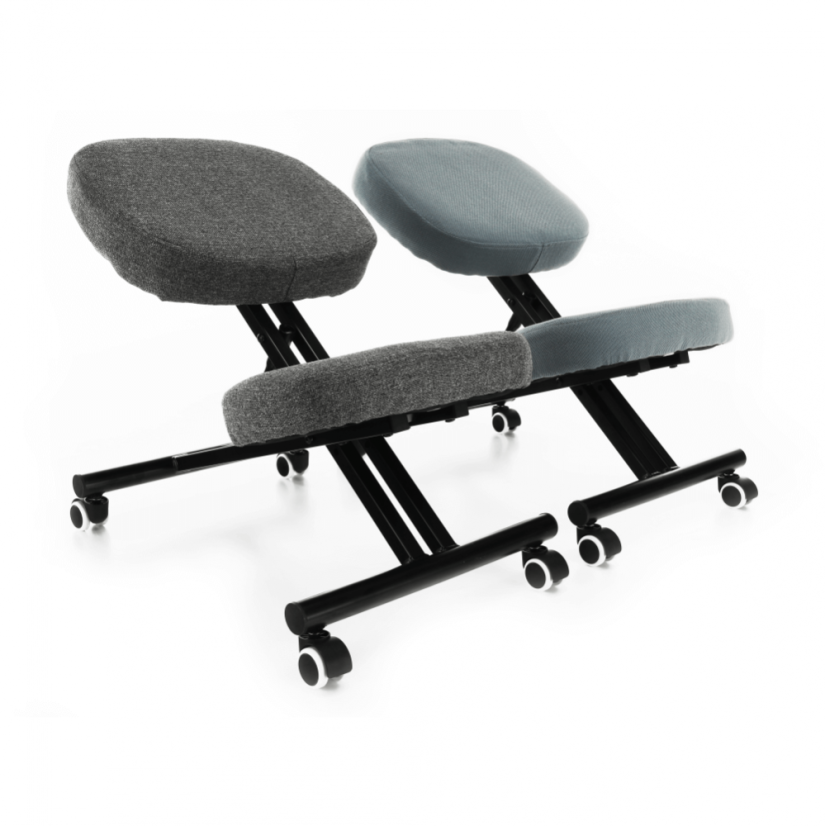 Ergonomska stolica za klečanje, svijetlo siva/crna, KILIAN
