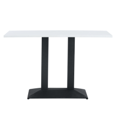 Jedilna bistro miza, bela/črna, 120x60 cm, RINALDO TIP 2