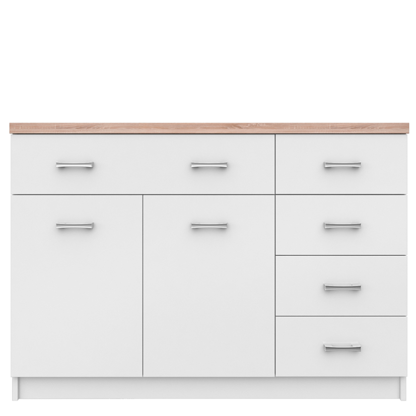 Komoda 2d5s bijela/sonoma hrast TOPTY TIP 08