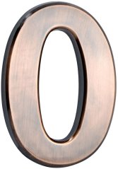 MagicHome Nummer „0“, Zuhause, mit Klebeband, Bronze, 70x100 mm, ABS