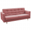 Sofa 3-osobowa w całości tapicerowana, tkanina w kolorze starego różu, AMEDIA