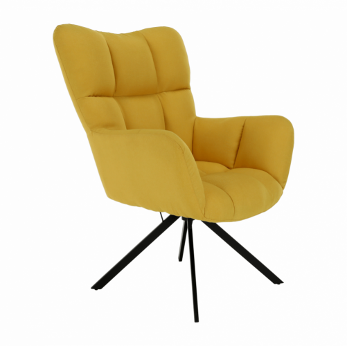 Dizajn okretna stolica, žuta/crna, KOMODO