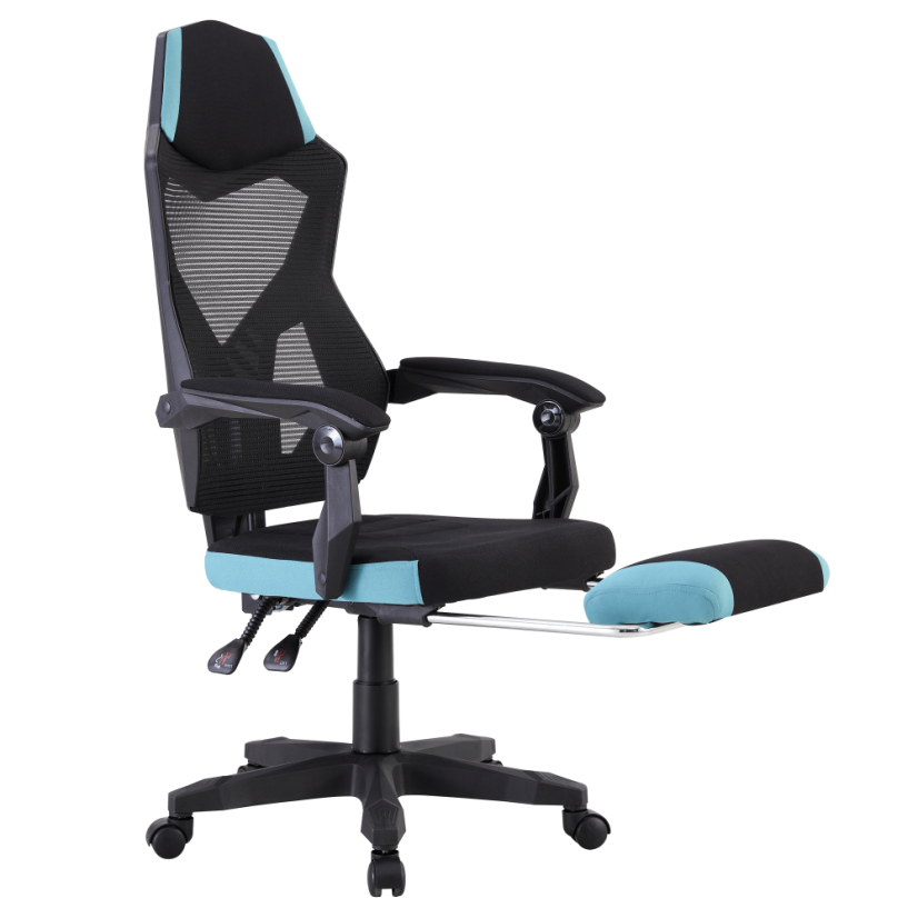 Pisarniški/gaming stol, črna/neomint, JORIK NOVO