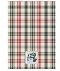 Prosop de bucătărie din bumbac Crăciun SNEHULIAK 3pcs, 50x70cm roșu-verde