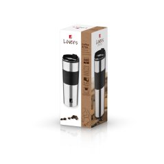 Termohrnek 460 ml nerez černá