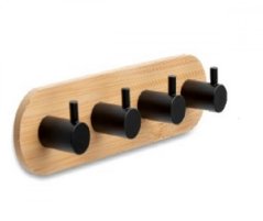 Vješalica 4 kuke bambus / metal