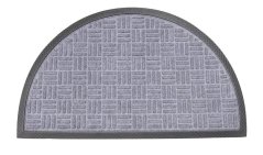 Rohož 45x75 cm polkruh guma+textil šedá KLC