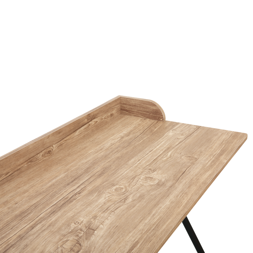 PC-Schreibtisch, Eiche/Schwarz, OFFICE